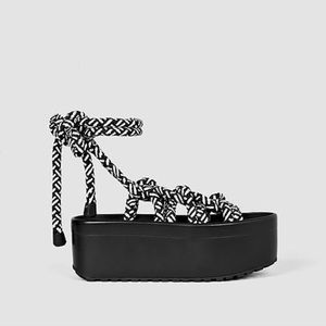 Allsaints Knit Platform Sandals